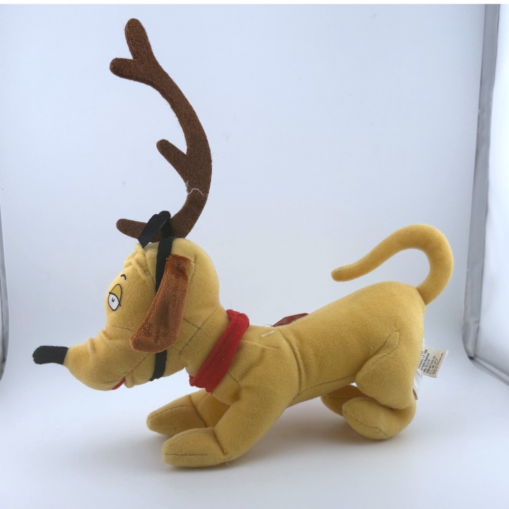 Hallmark Dr Seuss Max the Dog Plush Reindeer Antler Grinch 1998 NEW
